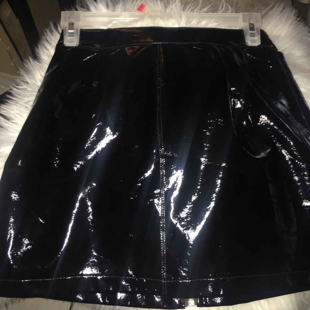 Faux leather skirt
